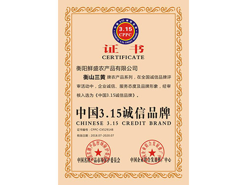 中国3.15诚信品牌