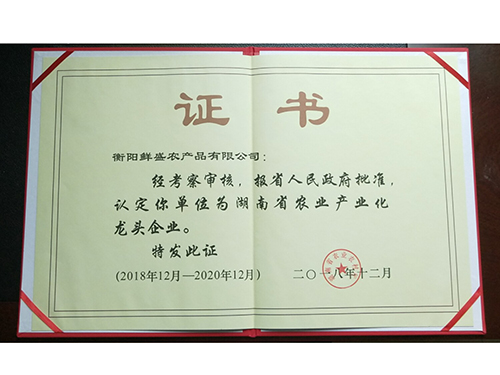 湖南省农业产业化龙头...